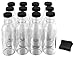 Wide Mouth Empty Sauce Bottles 12oz (12 Complete Bottles) Complete Set of Bottles with Shrink Sleeve, Bottles, and Lids (12 Pack)