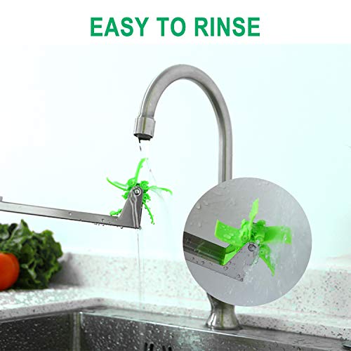 [2019 Upgrade] Windmill Watermelon Cutter - Premium Stainless Steel Watermelon and Cantaloupe Slicer Fruit Knife - Creative Cutter Tongs Corer Fruit Tools Kitchen Gadgets Set with 2 in 1 Melon Baller - Thumbnail 3