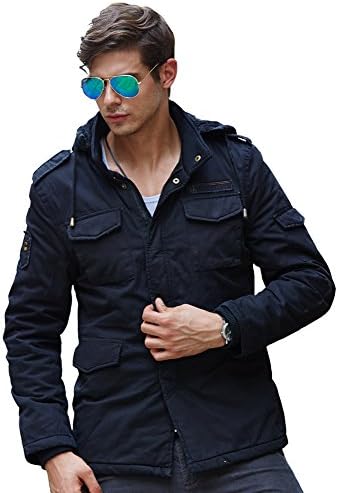 URBANFIND Men's Regular Fit Casual Hooded Fleece Winter Coat Classic Fashion Warm Cotton Jacket