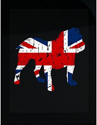 English Bulldog Union Jack Tshirt D3 - Sticker