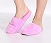 Pembrook Ladies Slippers with Memory Foam – Pink - S/M (6-8.5) – Fuzzy Soft Coral Fleece with non skid sole – Great Plush Slip On House Slippers for adults, women, girls