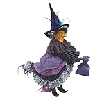 Witches of Pendle - Rowena Witch Flying (Purple) 35cm