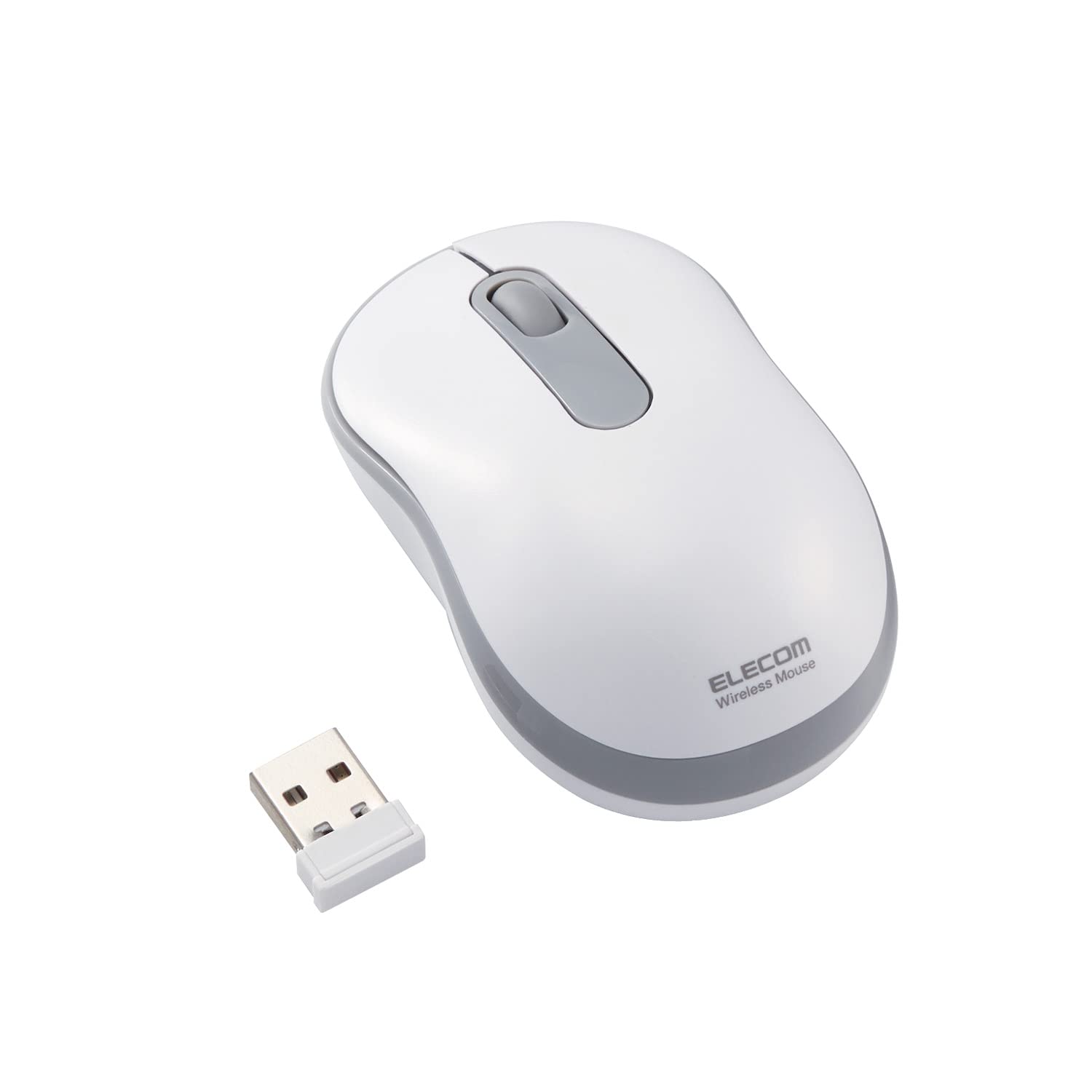 エレコム ワイヤレスマウス M-DY10DRSKWH 静音 抗菌 3ボタン Sサイズ ホワイト の商品画像