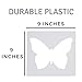 Shoneline Good Chalk Stencils for Kids Large Stencils Flower Stencil Set Chalk Figures Large Opening And Durable Plastic Sidewalk Chalk Stencil For Outside And Inside Art Creations (Clear Garden)