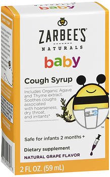 Zarbee s Naturals Baby Cough Syrup Natural Grape Flavor - 2 oz, Pack of 2