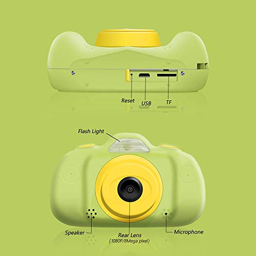 Shockproof Kids Camera Rechargeable 8MP Digital Camera for Kids Camcorder with 8G SD Card for 3-10 Year Old Children Outdoor Play