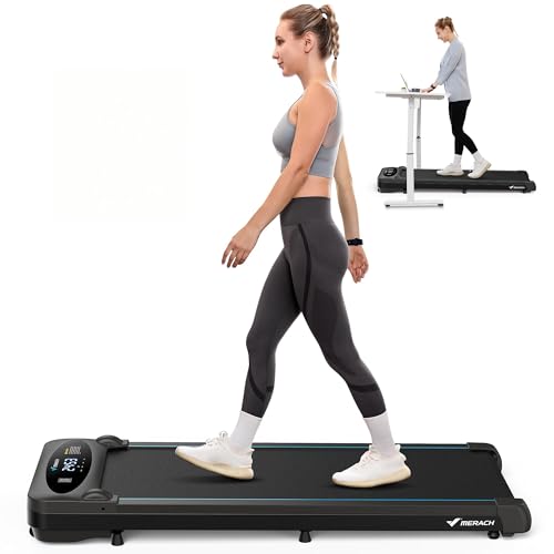 MERACH Cinta de Correr, 3 en 1 Cinta de Andar, 2.5HP Walking Pad, Caminadora Electrica para Casa, Treadmill Compacta para casa y Oficina, App, Pantalla LED, Control Remoto Magnético
