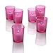 Set of 12 Pink Colored Eastland Glass Votive Candle Holders