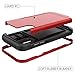WeLoveCase for iPhone XR Wallet Case Design with Card Holder and Hidden Back Mirror Three Layer Heavy Duty Protection Shockproof All-Round Armor Protective Case for iPhone XR, Red