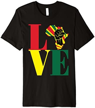 African Pride Black Power Fist Love Africa Map t-shirt