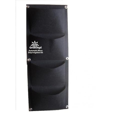 Vertical Garden Planter Four Pockets 60cm*30cm*2.0mm(2 PCS Pack) Hanging Canvas Bag for Vertical Garden and Wall-Imported(Product Code 117V) 2 PCS