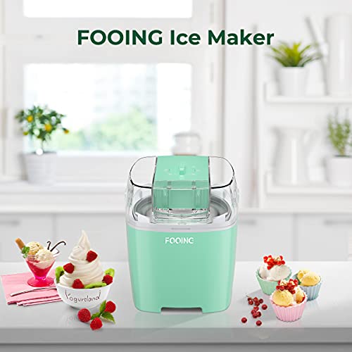 FOOING Ice Cream Makers Countertop, Homemade Ice Cream Machine, 1.5