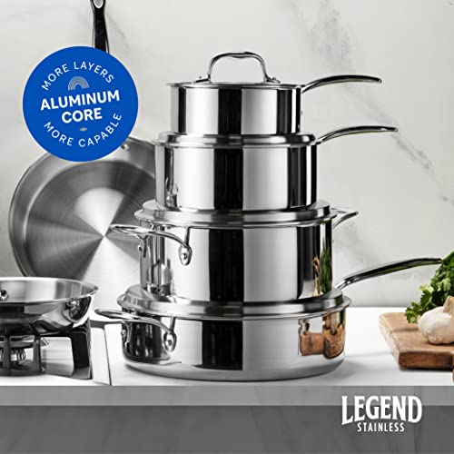 Legend 5 Ply Stainless Steel Cookware Set 14 Piece Best Heavy Pots