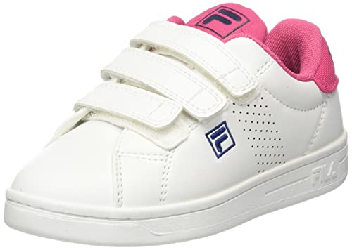FILA Crosscourt 2 NT Velcro Kids Sneaker, White-Carmine, 35 EU