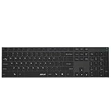 Aikun Ultra-Slim 2.4Ghz Wireless Keyboard, Aluminium Structure,Thin Profile Keyboard,Scissor Mechanism Key,with Numeric Keypad (Wireless, Rechargable) (English) - Grey