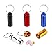 Shintop Waterproof Aluminum Pill Box - Aluminum Outdoors Medicine Bottle Key Ring Miniature Waterproof Small Gallipot First Aid Pill Container Set of 5pcs