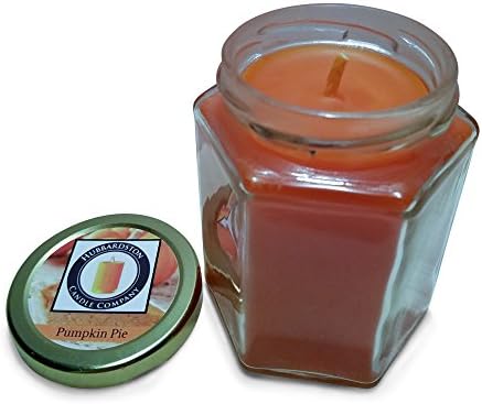 Hubbardston Candle Company Pumpkin Pie Scented 100% Beeswax Jar Candle, 8 Ounce Hand Poured