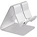 Honsky Solid Portable Universal Aluminum Desktop Desk Stand Hands-Free Mobile Smart Cell Phone Holder Tablet Display Stand, Compatible with Phone 7 6 Plus 5 pad, Silver