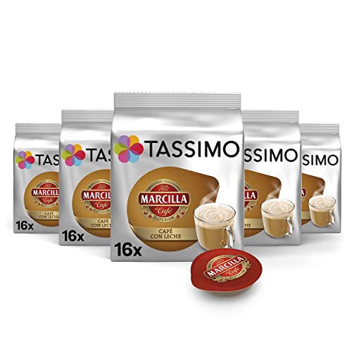 Marcilla Cápsulas de Café Con leche | 80 Cápsulas Compatibles Tassimo