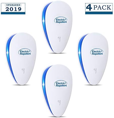 Ultrasonic Pest Repeller,Electronic Pest Repellent Plug in,Non-toxic Spider Repellent Indoor for Pest Reject,Pest Defender for Mosquito Spider Ant Mice Roach and other Insects(4 Packs)