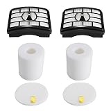 2 HEPA Filter + 2 Foam Flet Filter Kit for Shark Rotator Pro Lift-Away NV500 NV501 NV505 NV552 HEPA Filter & Foam Filter Kit, Part # XFH500 & XFF500