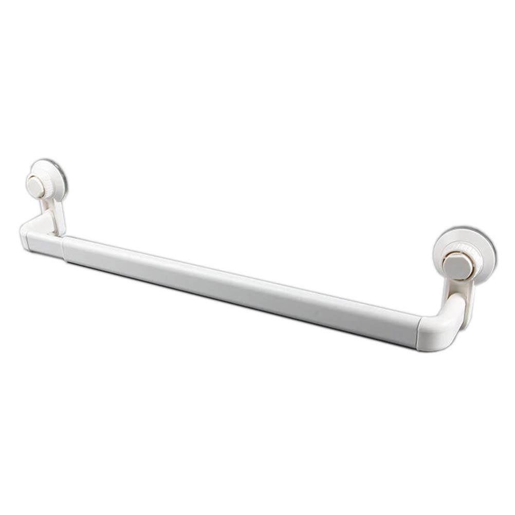 Towel Rails Suction for Bathroom 32 Inch Adjustable Shower Towel Rack (White)