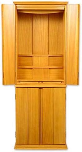 Amazon 仏縁堂ブランド 大型モダン仏壇 桐総無垢 羽ばたき 18 48号 Ledダウンライト標準装備 大型仏壇 家具調仏壇 ライトブラウン 単品 仏壇 オンライン通販