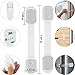 Ginmic Child Door Locks (2 Pack) with Bonus 2 Pieces Child Safety Cabinet Locks, Lever Handle Door Lock Child Proof with Super Strong 3M Adhesive