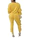 Subtle Flavor Women 2 Pieces Outfits Puff Sleeve Top and Long Flounced Pants Sweatsuits Set Tracksuits