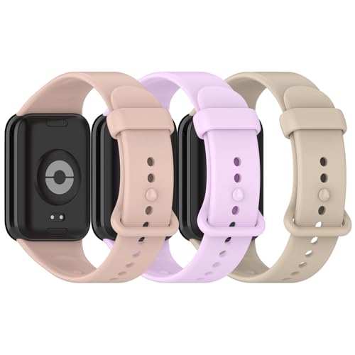 Xisair 3 Silicone Bands Compatible with Xiaomi Smart Band 9 Pro and Xiaomi Smart Band 8 Pro Sport Strap, Silicone, Breathable, Soft and Comfortable Replacement Straps for Miband 9 Pro, Miband 8 Pro