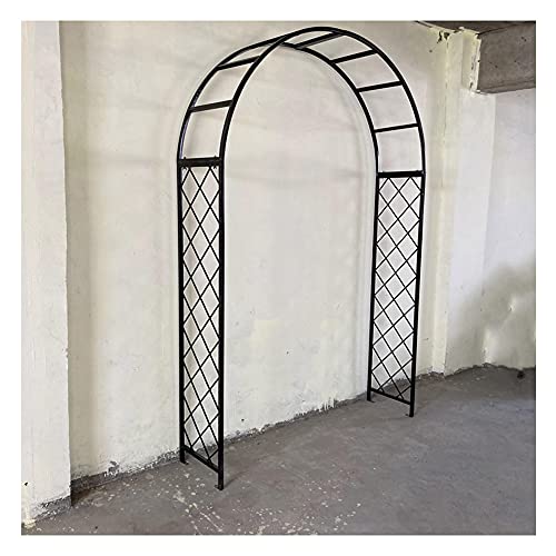 GEREP Eisen Rosenbogen Torbogen, Gitterdesign, Verwendet FüR Rosenkletterpflanzen, Terrassen, Gartendekorationen/Schwarz…