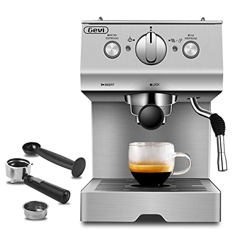 Gevi Espresso Machine 15 Bar Pump Pressure, Expresso Coffee Machine