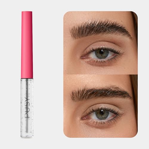 PÚSY Clear Eyebrow Gel, 5ml with Vitamin B5 - Extreme 48H Hold Waterproof Brow Lamination Kit Effect, Flake-Free Clear Finish