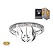 Women's Stainless Steel Star Wars Jedi Symbol Cut Out Ring Jewelry Box Included Size 9