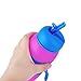 Collapsible Water Bottle ,INTOLIVES 22oz Unbreakable Silicone Foldable Sport Bottles with Leak-proof Caps,BPA Free,FDA Approved, for Outdoor Sports. 2 Bottle Coats for Changing
