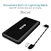 Built-in [Apple MFi Certified] Lightning Cable OLALA S102-i 10000mAh Portable Charger Ultra Compact Power Bank for iPhone, Samsung and More (Black)