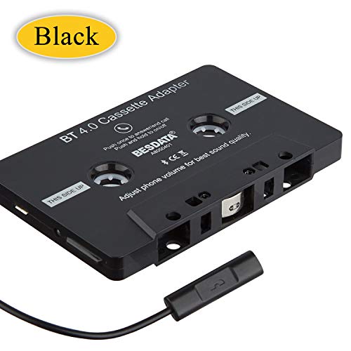 CICMOD Car Audio Cassette Adapter Tape Aux Receiver for iPhone iPod Android Samsung Black - Thumbnail 7