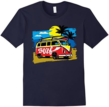 Men's Surf Van T-Shirt Large Navy
