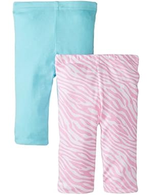 Baby-Girls Newborn 2 Pack Girls Leggings, Pink, 0-3 Months