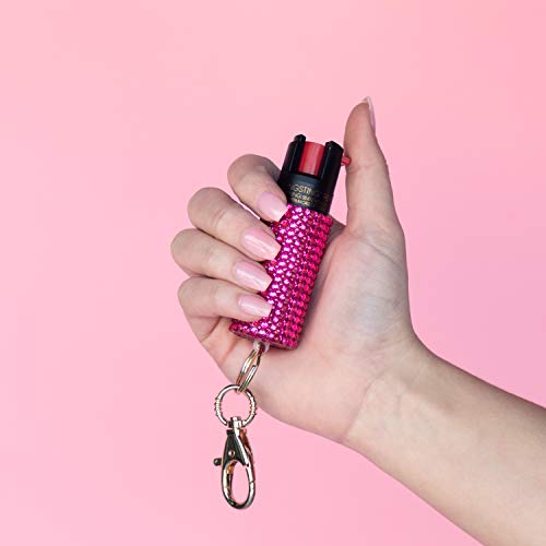 BLINGSTING Pepper Spray & Stun Gun Combo Safety Set - Carry Two Powerful Self Defense Products for Women, Maximum Strength Formula with UV Marking Dye, Keychain Clasp AND 950,000 Volt Compact Stun Gun