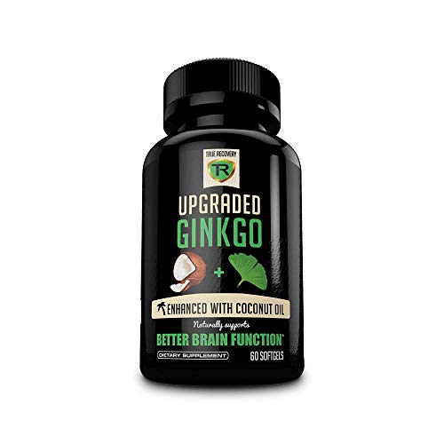 True Recovery Ginkgo Biloba Brain Supplement - Supports Focus, Memory, Brain Function & Mental Performance - Supports Brain Cell Activity & Fights Decay, Non-GMO, 60 Capsules True Recovery Ginkgo Biloba Brain Supplement - Supports Focus, Memory, Brain Function & Mental Performance - Supports Brain Cell Activity & Fights Decay, Non-GMO, 60 Capsules