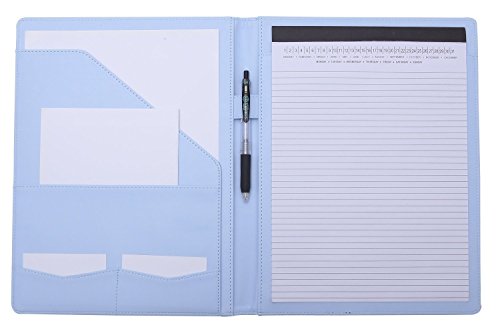image for Mymazn Padfolio Portfolio Resume Folder with Pocket, Premium Faux Leat