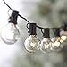 Austin Light Co. 25 Foot G40 Globe String Lights with Bulbs UL Listed for Indoor and Outdoor Commercial Decoration Great for patios cafés Parties Homes bistros Weddings, backyards (Black Wire)