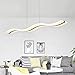 Create for Life Modern Wave LED Pendant Light Dimmable Fixture Modern LED Chandelier LED Hanging Light Fixture for Contemporary Living Room Dining Room Kitchen Island Table Decor(Remote Control)