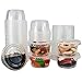Disposable Portion Cups with Lids - 200 Set Disposable Clear Plastic, Ideal for Jello Shot, Condiment and Sauce Cups with Lids Restaurant quality Souffle Portion Container (2oz)