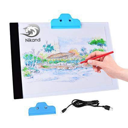 Nikand LED Light Box for Tracing, Best Ultra-Thin Painting A4 Light Table for Artists, Drawing, Sketching, animations (9"x13") Portable LED Light Pad USB Power Artcraft Tracing - Thumbnail 4