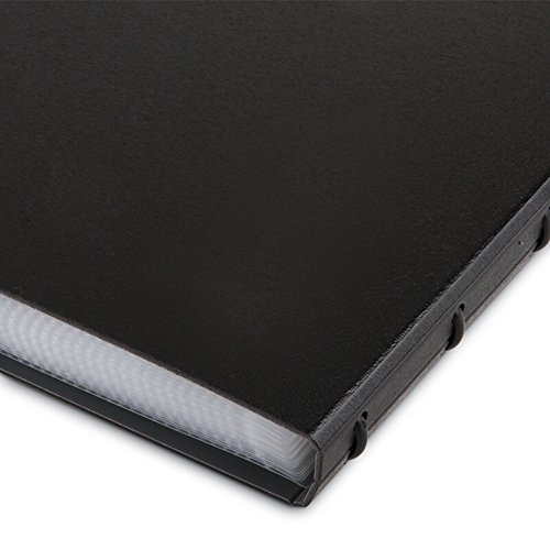 Looneng Business Card Book Holder, 600 Card Capacity Name Card Book Holder Business Card Organizer (Black) - Thumbnail 4