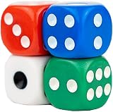 Storm&Lighthouse 10 Pack Six-Sided D6 Dice 1.4cm Colourful Non-Toxic view 5