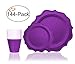 Tiger Chef 144-Pack Purple Color Round Scalloped Rim Disposable Plastic Plate Set for 48 Guests Includes 48 10-Inch Dinner Plates, 48 8-Inch Salad Plates - BPA-Free