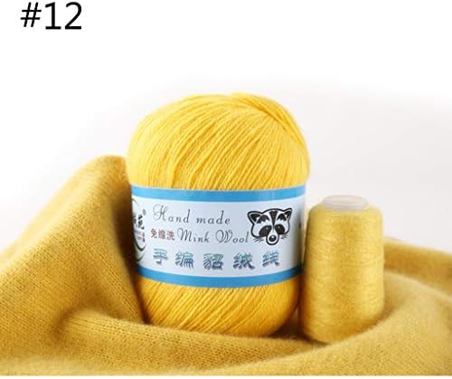 KUKALE Mink Wool Yarn 50g Soft Hand-Knitted Luxury Cashmere Crochet Knitted Crochet Knitting Scarf DIY Supplies